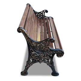 Ажурная Бордо - чугунная скамейка с подлокотниками